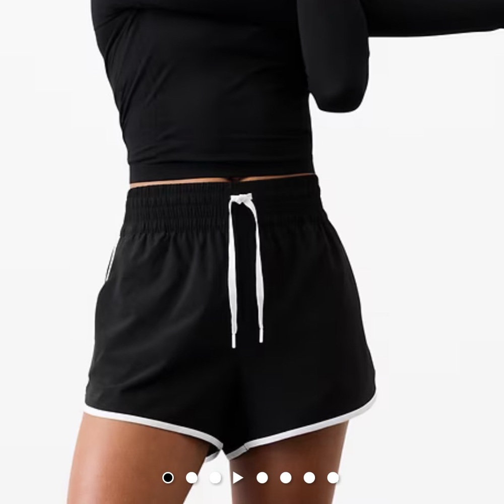 Athleta High Rise Weekender Stripe Shorts